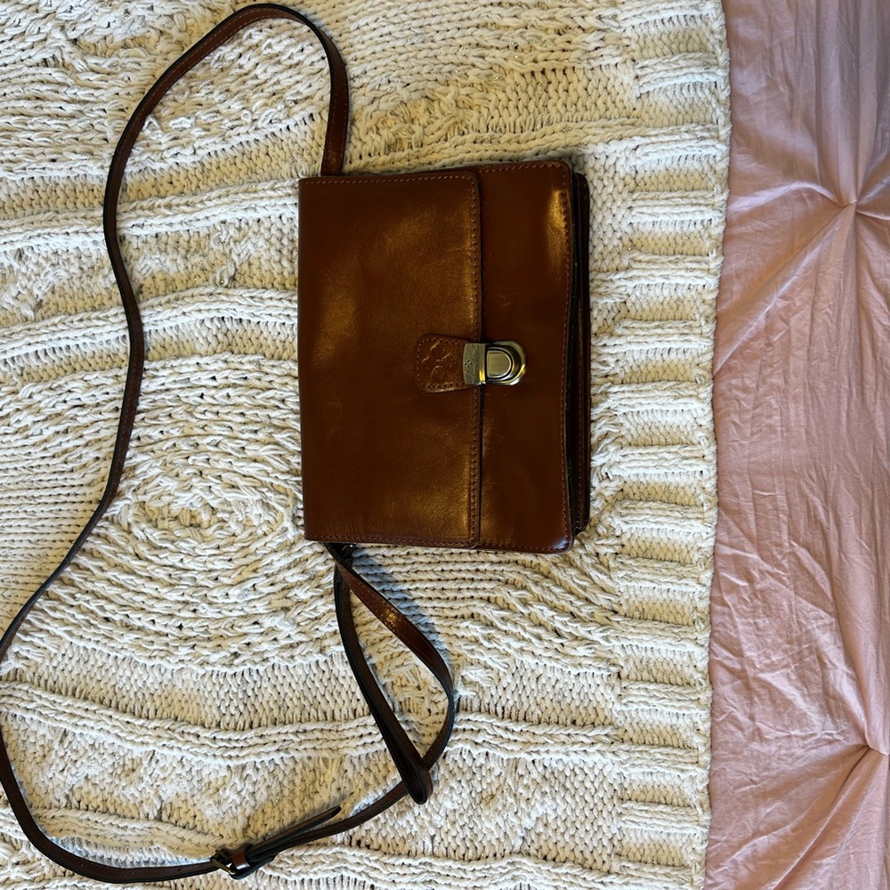 Brown Leather Crossbody Bag. New without tags. Genuine leather